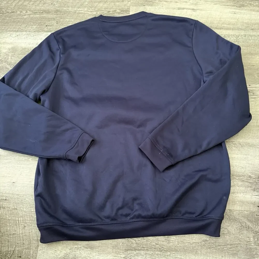 Callaway Fleece Pullover Mens Medium Blue Lightweight Sweatshirt Crew Neck